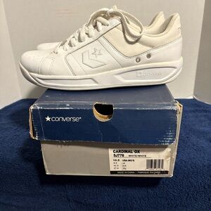 Vintage Y2K 90’s Converse White Leather Cardinal Ox 5J776 Women’s 10.5 Sneakers